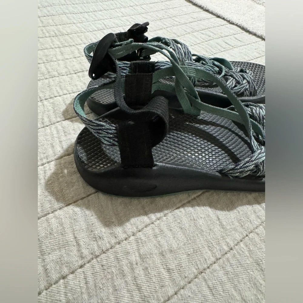 Chaco Black and Green Women's Sandals